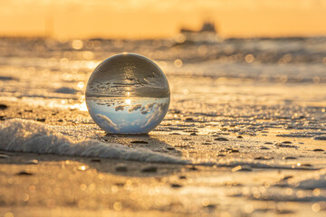 Glasball on the beach
