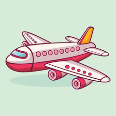 A drawing of a plane with a yellow and orange tail