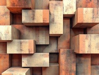 Sunset Tones in Geometric Harmony