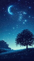 Night sky with stars in the galaxy