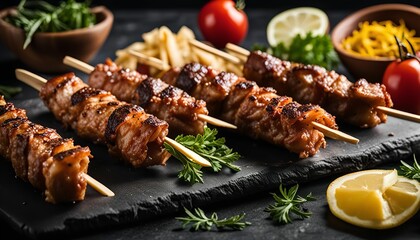 Grilled Skewers with Lemon and Parsley