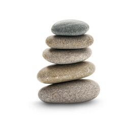 Set of stones isolated on white