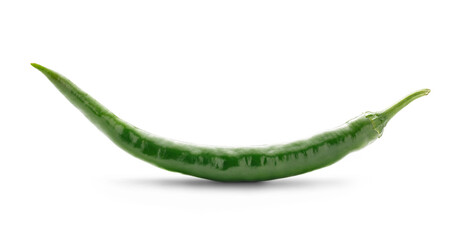 One green hot chilly pepper