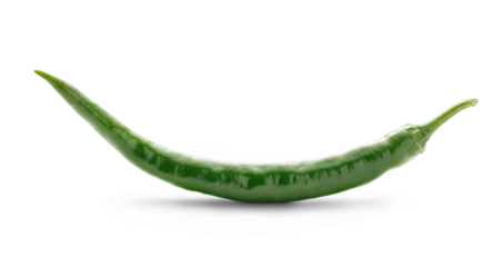 One green hot chilly pepper