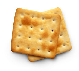 Square cookies isolated on white