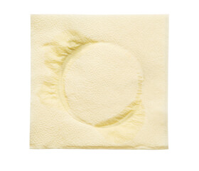 Dirty napkin isolated on white