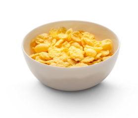 Corn flakes isolated on white