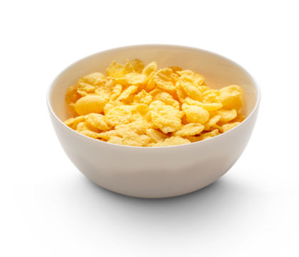 Corn flakes isolated on white
