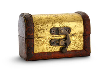 Treasure chest isolated on white
