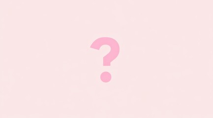 A pink question mark on a solid pastel background, symbolizing curiosity and the need for more information about something.