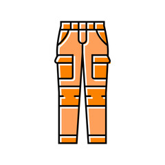 cargo pants vintage fashion color icon vector. cargo pants vintage fashion sign. isolated symbol illustration