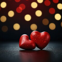 Obraz premium red heart on a red background