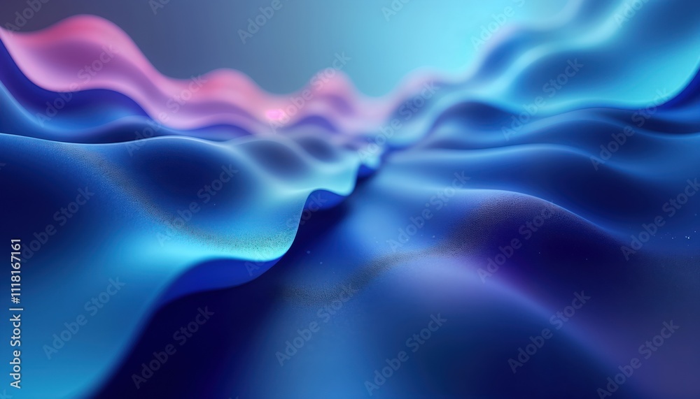Aufkleber abstract modern business background with vibrant blue, purple waves. dynamic flowing shapes create s