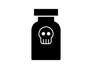 poison bottle icon, finger and lips icon, flat style pictogram icon for mobile app ui or ux, vector illustration logo symbol design sign, isolated on white