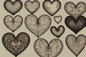Obraz premium seamless pattern with hearts