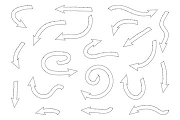 Black arrow icon big sets. Vector arrow illustration