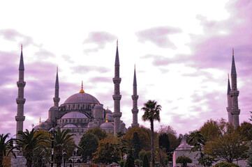 Naklejka premium Sultan Ahmet Mosque (Blue Mosque) in Istanbul, Turkey.