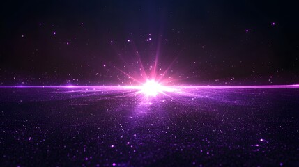 Glittering Purple Cosmic Explosion Across Dark Galaxy