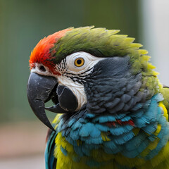 Obraz premium Vertical closeup shot of a colorful parrot