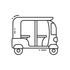 Fototapeta premium Rikshaw vector icon