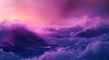 Cosmic galaxy background with starry sky and nebulous aether universe for captivating landscape photography. Aether. Illustration