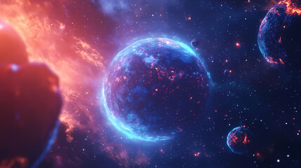 Delving into the ancient concept of aether as a celestial substance in space. concept aether, celestial substance, ancient concept, space, philosophy. Aether. Illustration