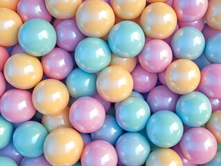 Fototapeta premium Dreamy Pastel Spheres: A Soft Abstract Composition
