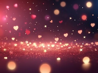 Obraz premium Festive valentine's day Love in bokeh background