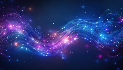 Fototapeta premium A colorful wave of light with blue, red and pink colors