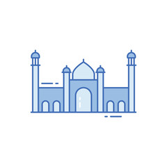 Badshahi mosque vector icon