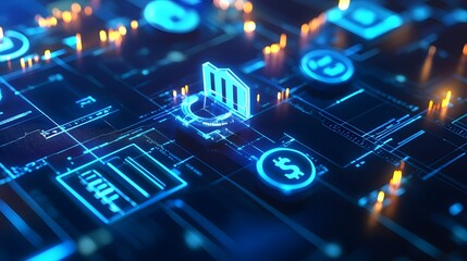 A compliance-themed graphic representing regulatory compliance in blockchain, incorporating symbols of data privacy, financial transactions, and anti-money laundering (AML) practices in a secure digit