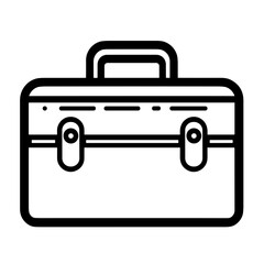 Toolbox icon in minimalist outline style