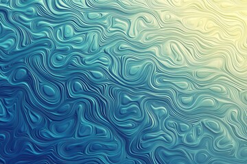 Fototapeta premium Soft Blue and Green Swirling Wave Pattern