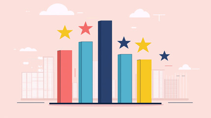 Global GDP economy analysis concept. This image features a bar graph illustrating financial trends related to slow growth in the Eurozone, suitable for economic analysis and reporting.