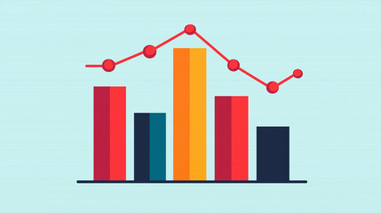 Global GDP economy analysis concept. This image depicts a financial forecast focused on global inflation trends, suggesting an upward trajectory in economic indicators.
