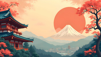 Obraz premium Japanese art background