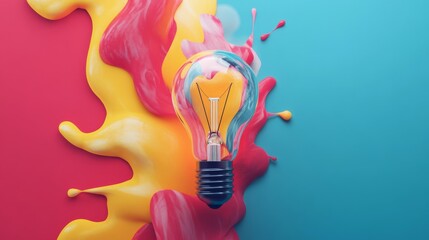 Creativity concept exploring expression and strategy, with vibrant imagery and dynamic composition, showcasing how bold creative expression can align with strategic thinking to achieve success