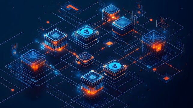 An infographic-style image illustrating various consensus mechanisms in blockchain, such as Proof of Work and Proof of Stake, with symbolic representations of nodes reaching agreement