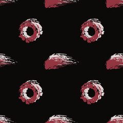 Seamless pattern of colorful brushes. Color background illustration.