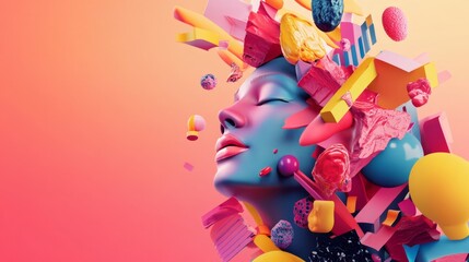Creativity and strategy unite in a unique concept using original designs, vibrant colors, and strategic composition to craft a compelling and visually impactful image that pushes artistic boundaries
