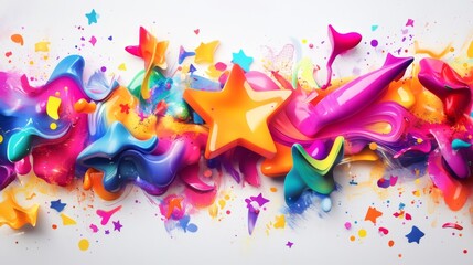 Obraz premium Creativity concept blending originality with unique design elements vibrant colors abstract shapes and fresh perspectives creating a stunning and thought-provoking visual that stands out from