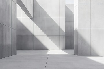 Obraz premium Modern Geometric Architectural Wall Composition