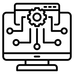 digital platforms single icon