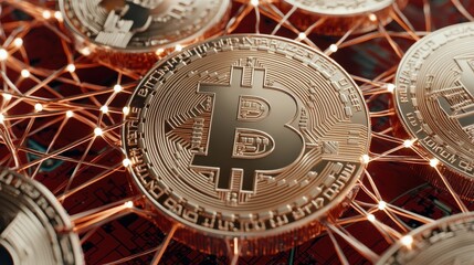 Fototapeta premium Exploring future innovation in cryptocurrency technology a sustainable vision for blockchain's impact on global systems