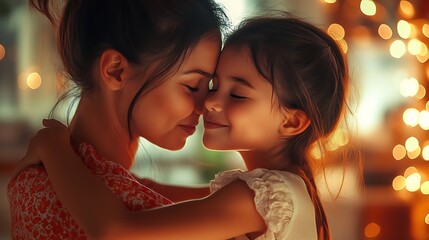Celebrating love mother-daughter bonding at home cozy environment