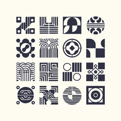 Abstract Geometric Graphic Elements Set Vector Design Illustration