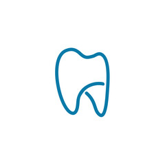 Tooth icon for dentistry clinic logo design