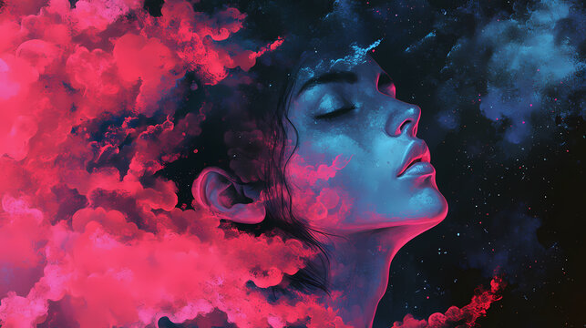 Ethereal and mysterious void essences: exploring surreal and haunting depictions in dark and cosmic. Void. Illustration