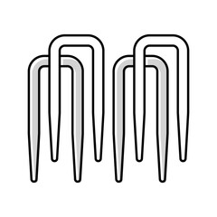 hoop croquet game color icon vector. hoop croquet game sign. isolated symbol illustration