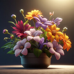 flowers in a pot